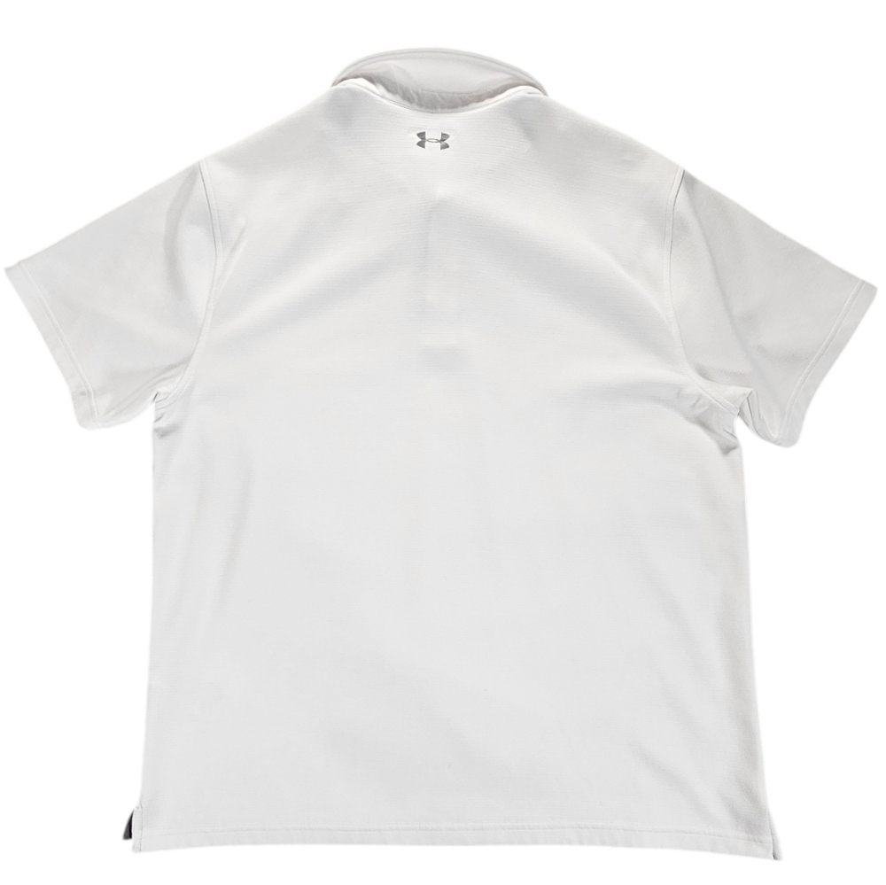 Under Armor Mens White Loose Fit HeatGear polo size 2XL - Picture 2 of 3
